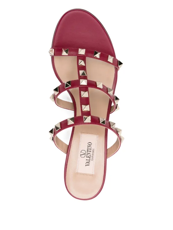 【美品】VALENTINO ロックスタッズ サンダル 60MM ピンク 現行品 Valentino Garavani ロックスタッズ 60mm ブロックヒール