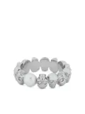 Alexander McQueen skull-pearl ring - Silver