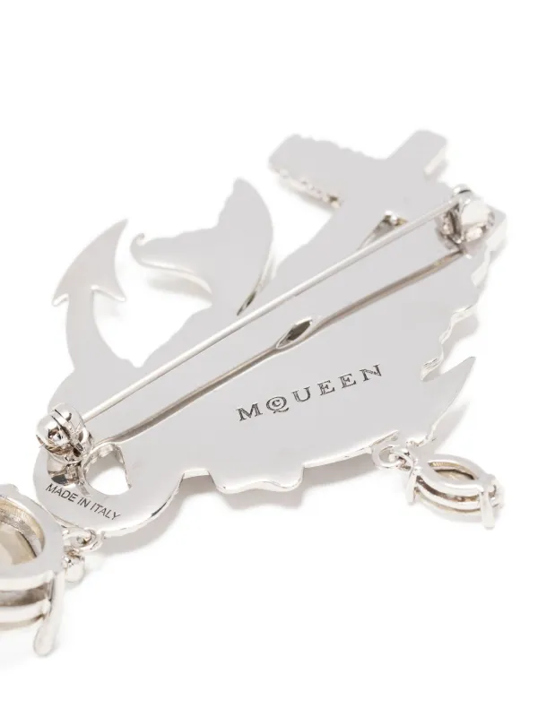 Alexander McQueen Anchor Pin Brooch | Silver | FARFETCH