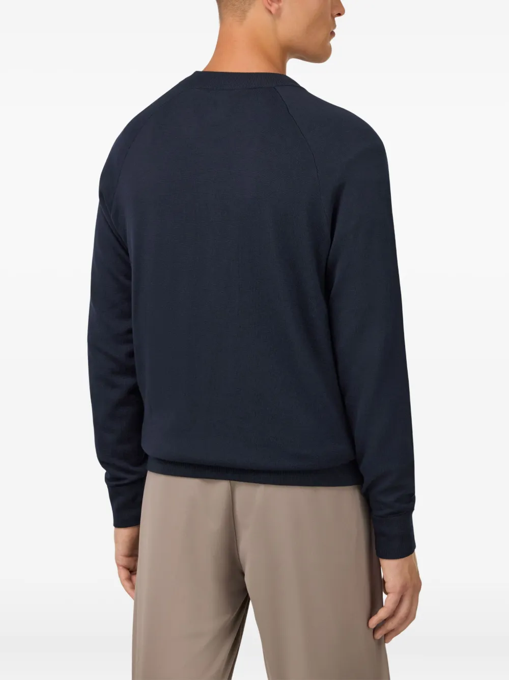 Boggi Milano Bomber-collar Zip-front Sweater In Blue