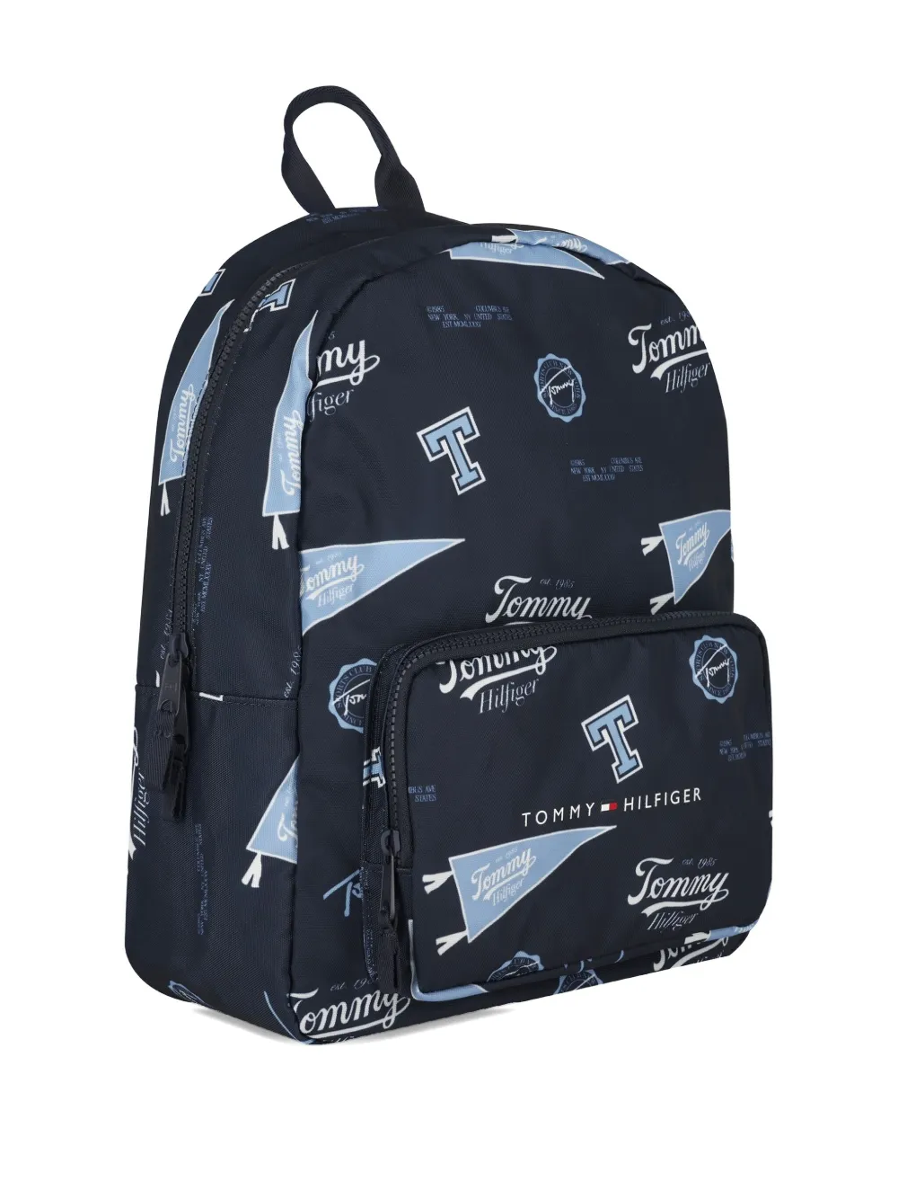 Tommy Hilfiger Junior logo-print backpack - Blauw
