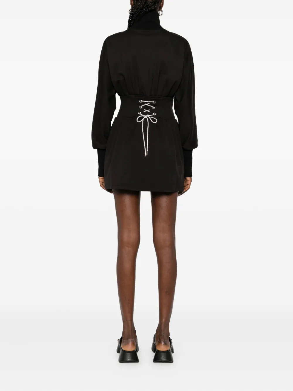 HAMZA Nyssa jurk met col Zwart