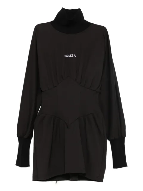 HAMZA Nyssa turtleneck fitted dress