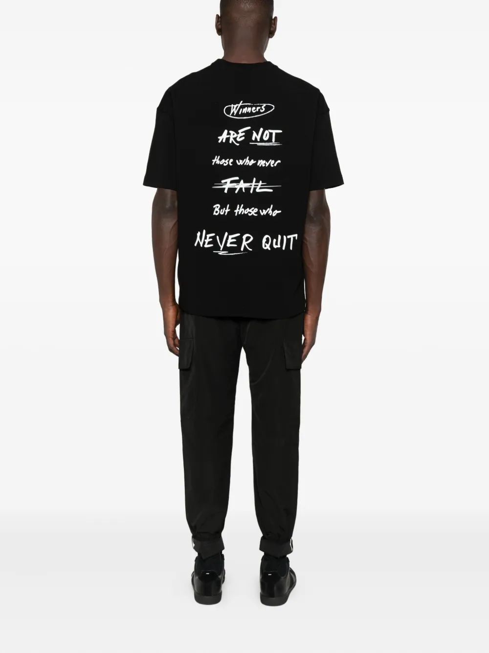 HAMZA cotton-blend T-shirt - Zwart