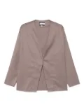 HAMZA Thom V-neck button blazer - Neutrals