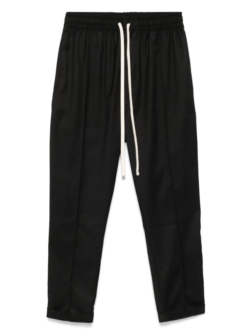HAMZA drawstring cuffed trousers | Black | Image 1