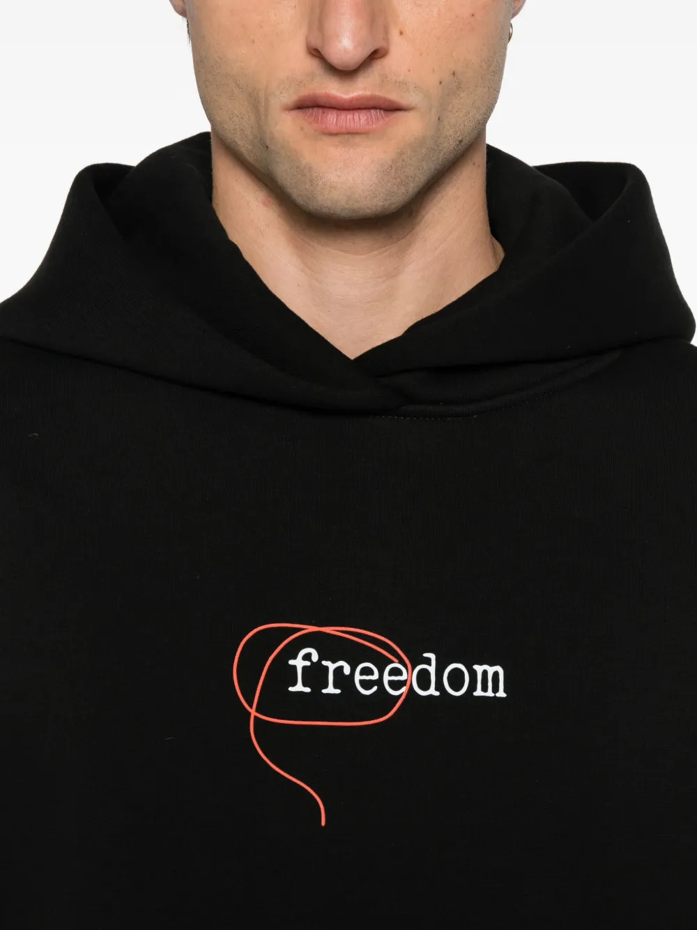 Hamza Japan 3.0 Asymmetric-hemline Hoodie In Black