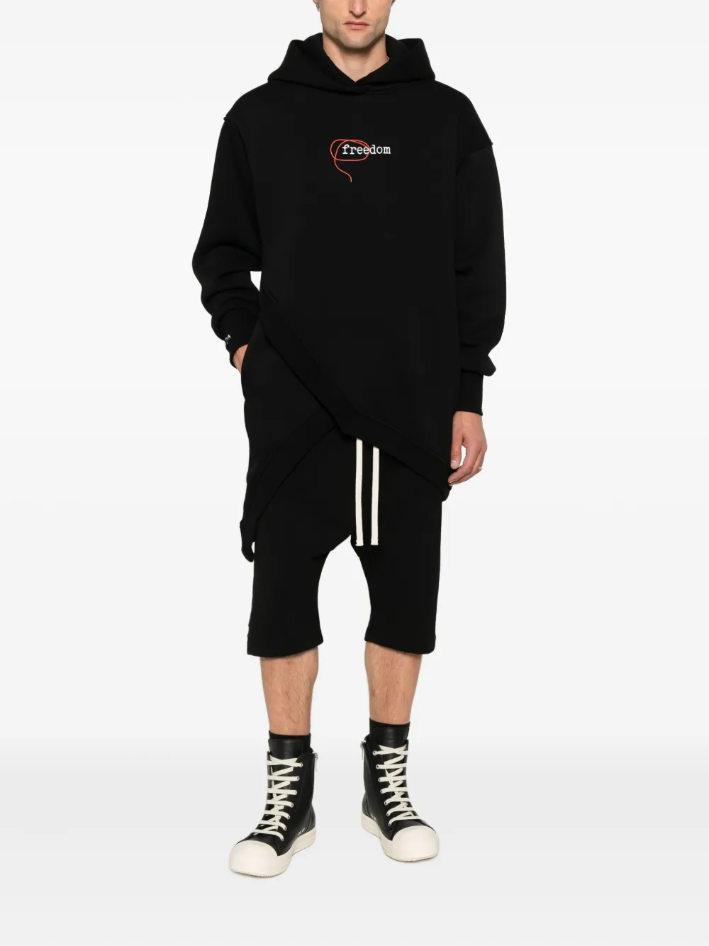 HAMZA Japan 3.0 asymmetric-hemline hoodie | Hoodies | Image 2