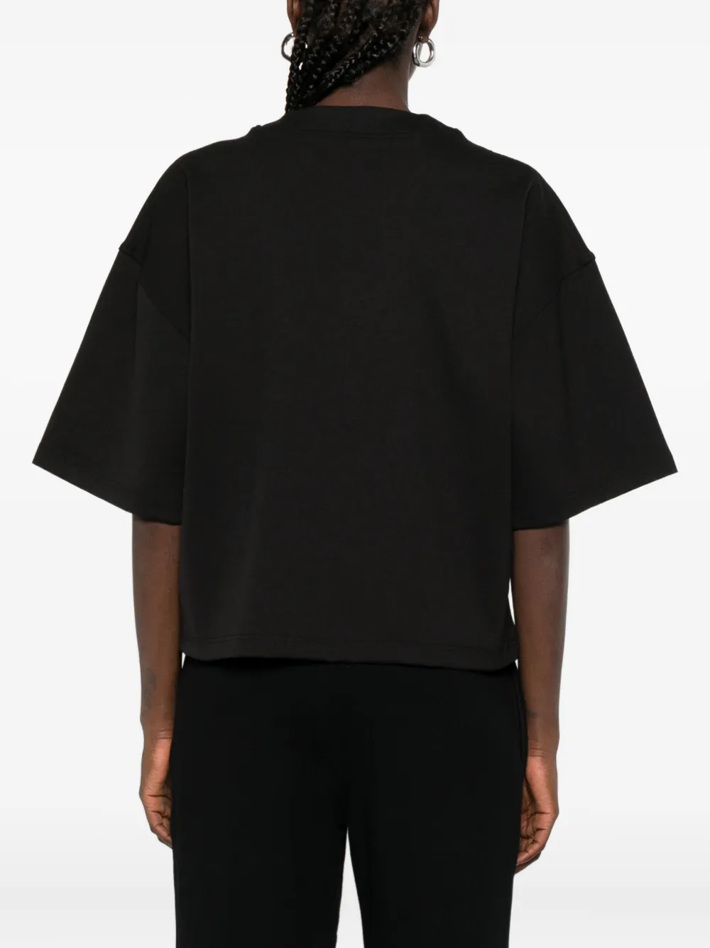 Hamza La Perle Embellished T-shirt In Black