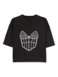 HAMZA La Perle embellished T-shirt - Black