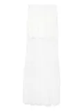 HAMZA Snowflake lace-panelled maxi straight skirt - White