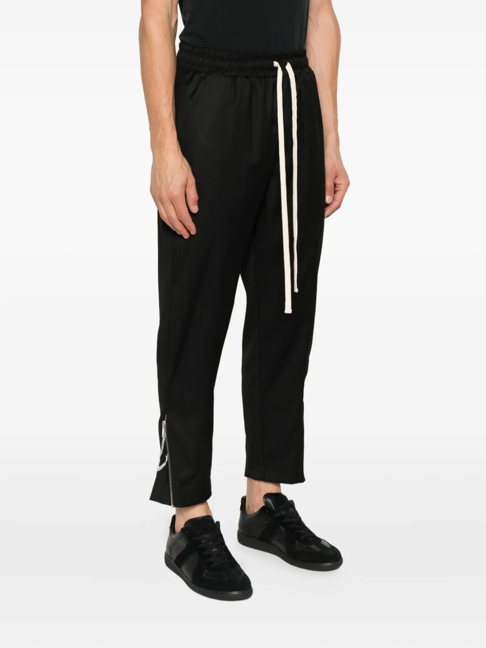 Hamza Drawstring Trousers In Black