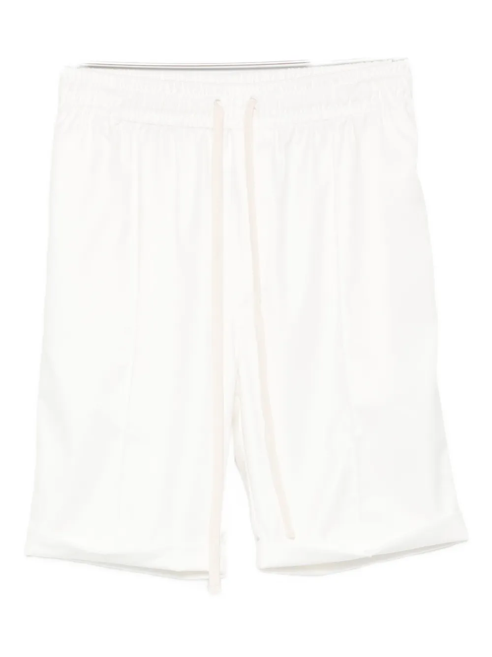 Hamza Drawstring Elastic-waistband Shorts In White