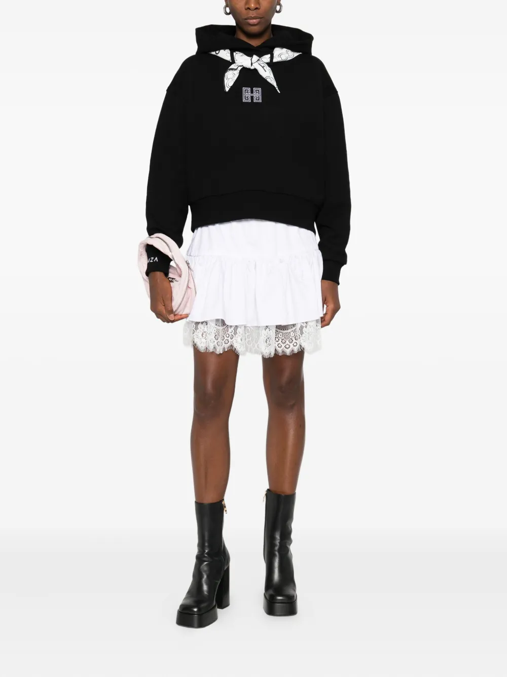 HAMZA embroidered cropped hoodie | Hoodies | Image 2