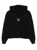 HAMZA embroidered cropped hoodie - Black