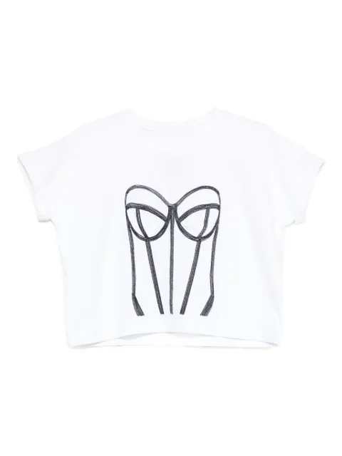HAMZA corset-print T-shirt