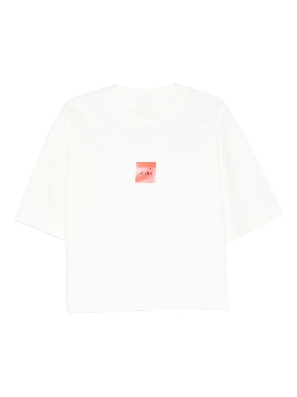HAMZA Heart Post T-shirt met print Wit