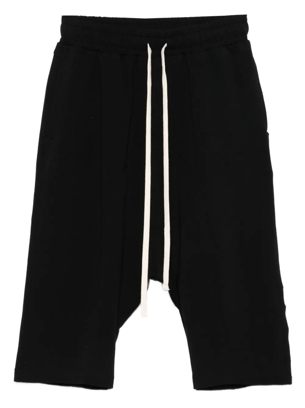 HAMZA drawstring elastic-waist shorts | Black | Image 1