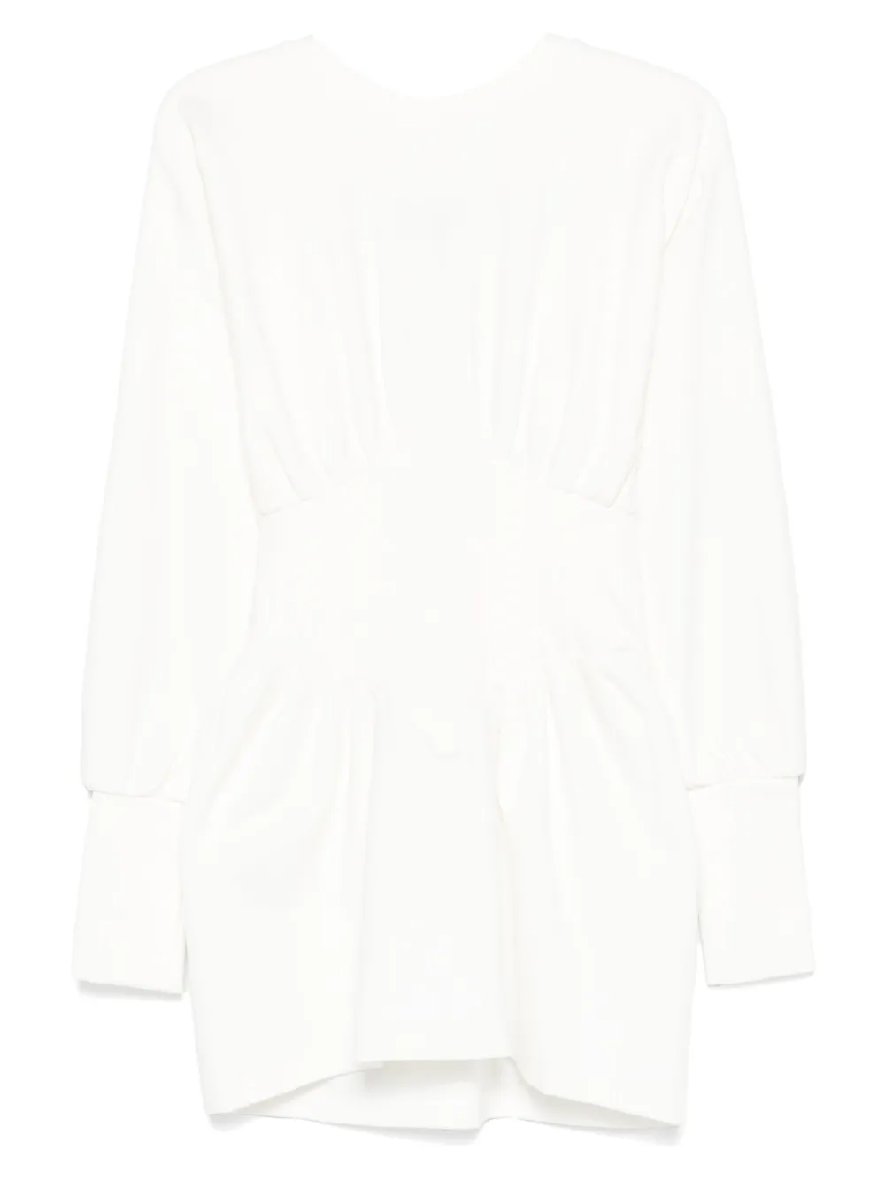 HAMZA long-sleeve fitted dress | White | Image 1