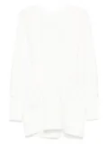 HAMZA long-sleeve fitted dress - White