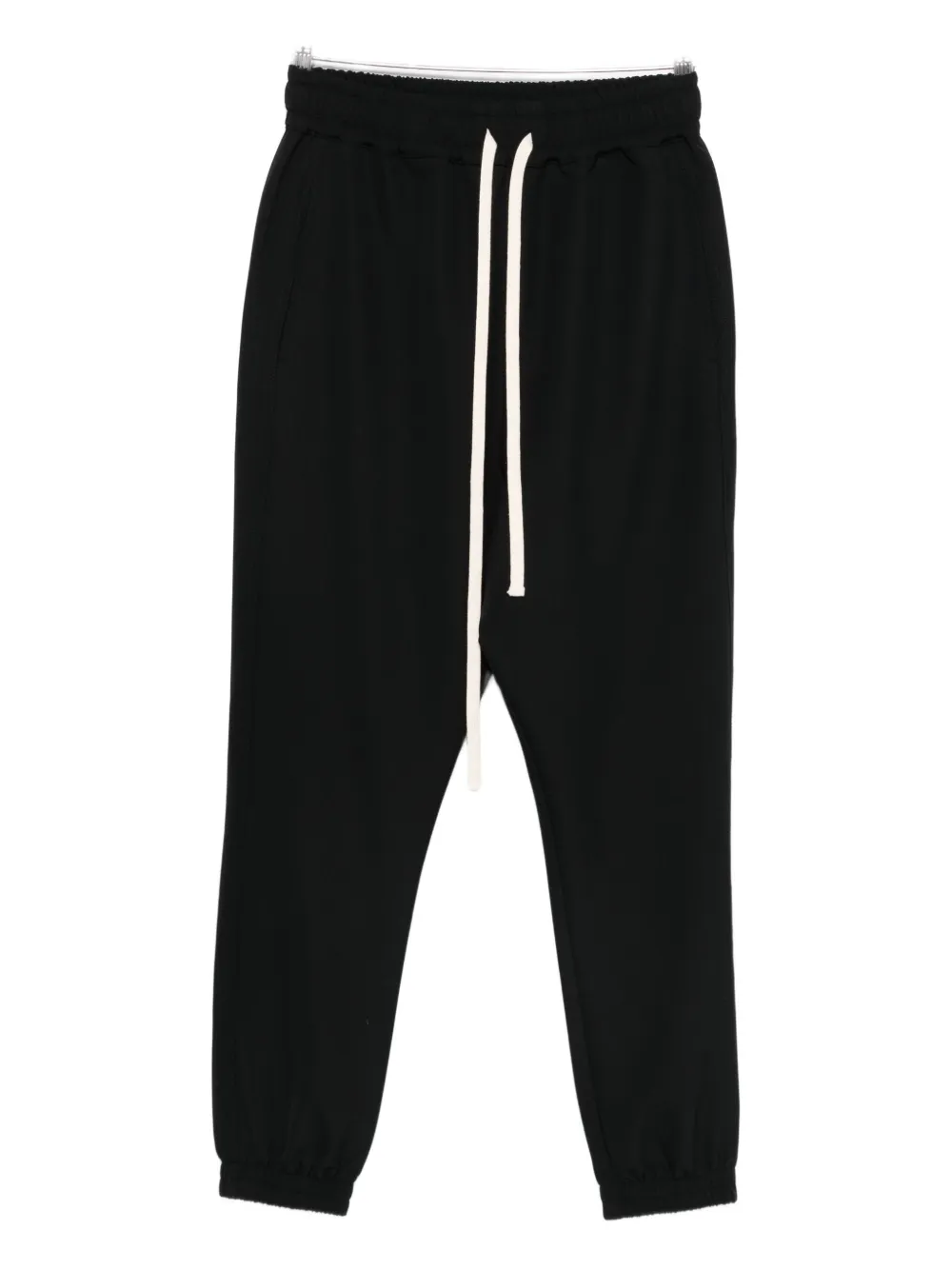 Hamza Sicily Drawstring-cuffed Trackpants In Black