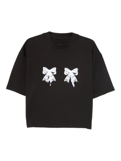 HAMZA Luna lace-bow T-shirt