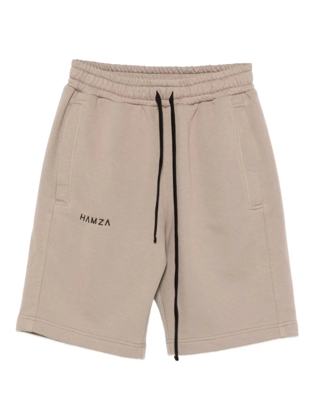HAMZA Trainingsshorts van katoenblend Beige