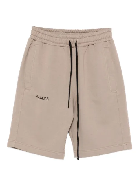 HAMZA cotton-blend track shorts