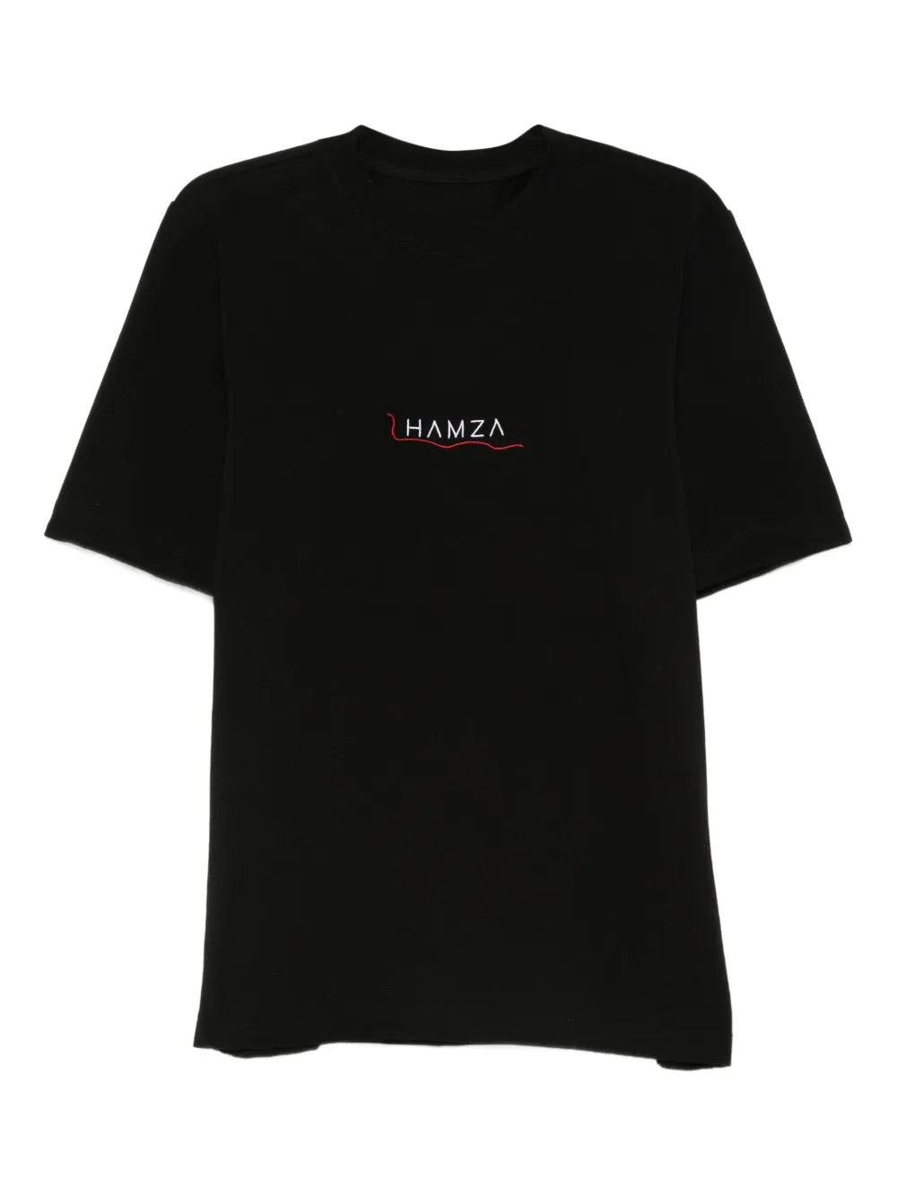 HAMZA Touch embroidered short-sleeve T-shirt | Black | Image 1