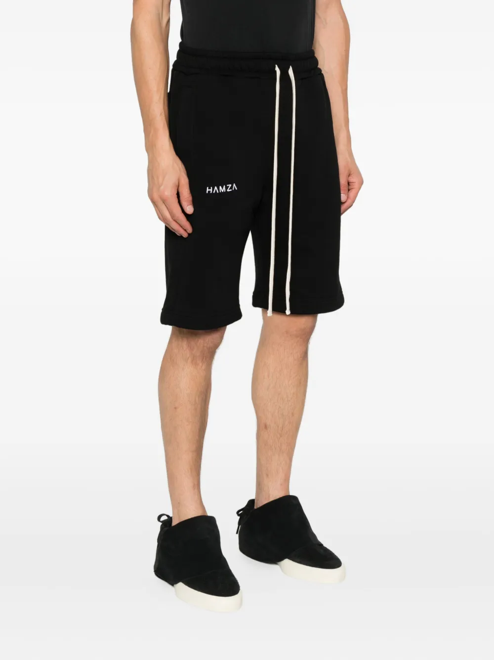  Hamza Drawstring Pocket Shorts - Black 
