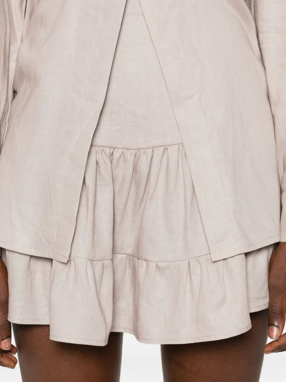 HAMZA Bali linnen beige mini-rok