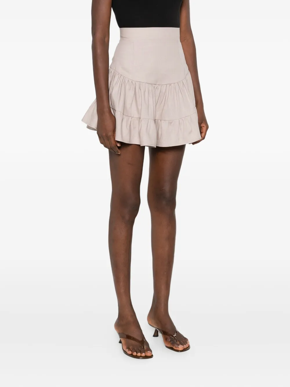 HAMZA Bali linnen beige mini-rok