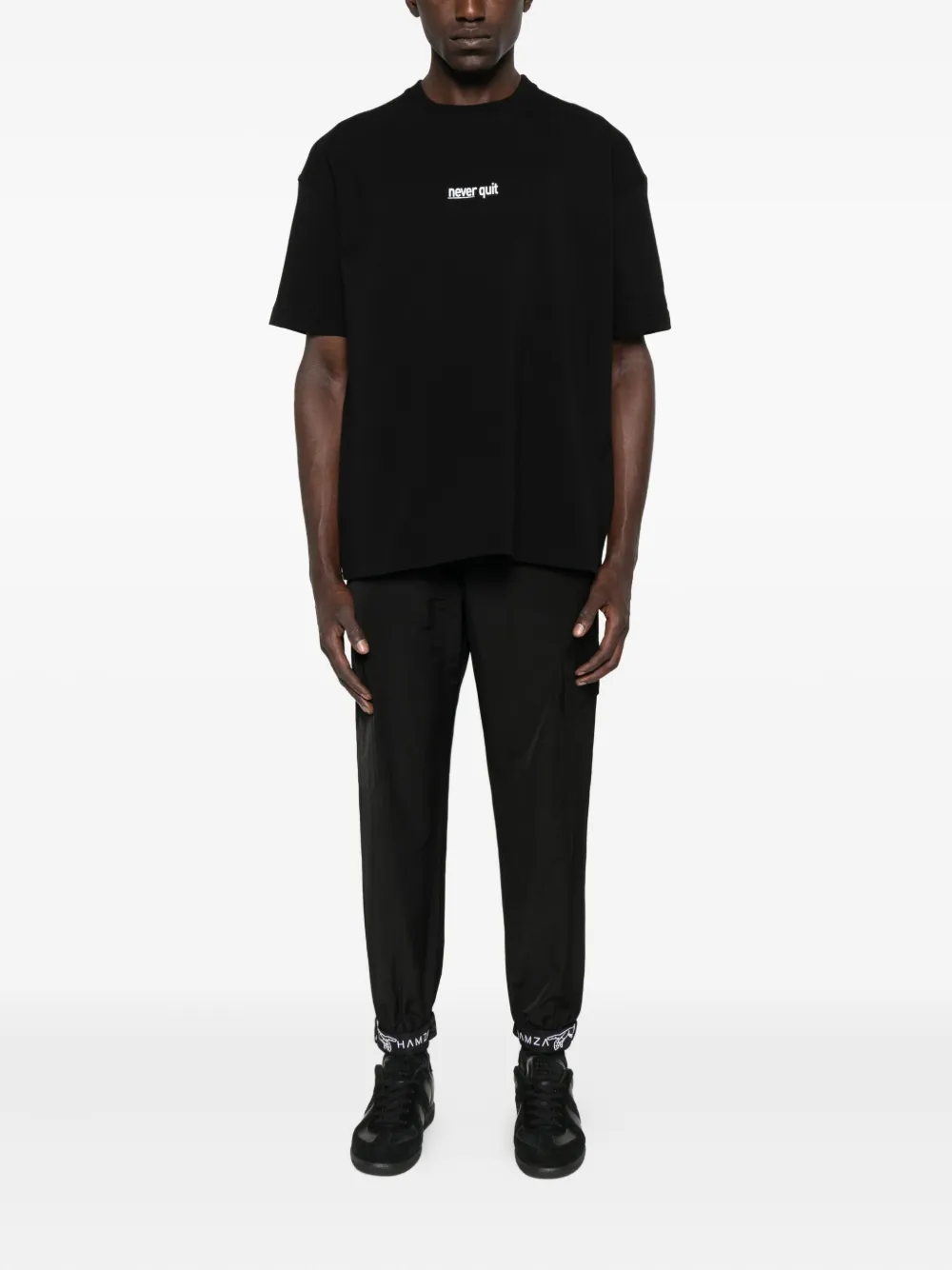 HAMZA cargo-pockets trousers - Zwart