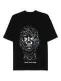 HAMZA face-print T-shirt - Black