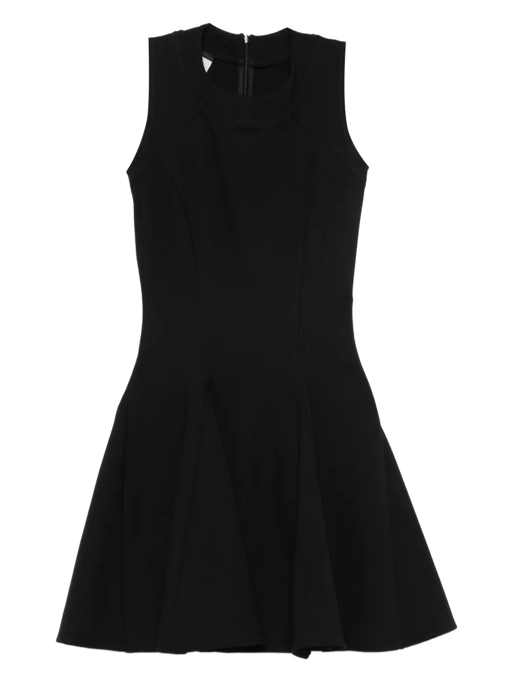 HAMZA sleeveless skater mini day dress | Black | Image 1