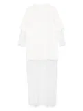 HAMZA lace-insert T-shirt maxi dress - White