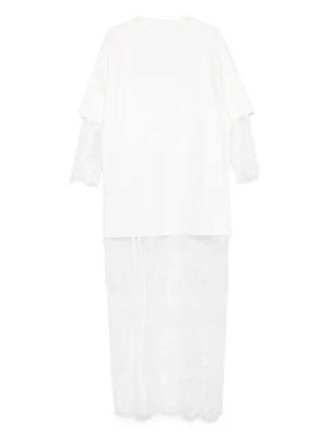 HAMZA lace-insert T-shirt maxi dress