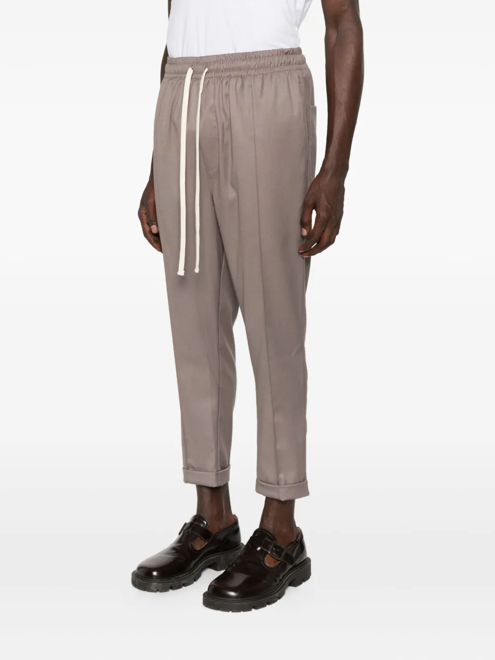  Hamza Cuffed-hem Trousers - Neutrals 