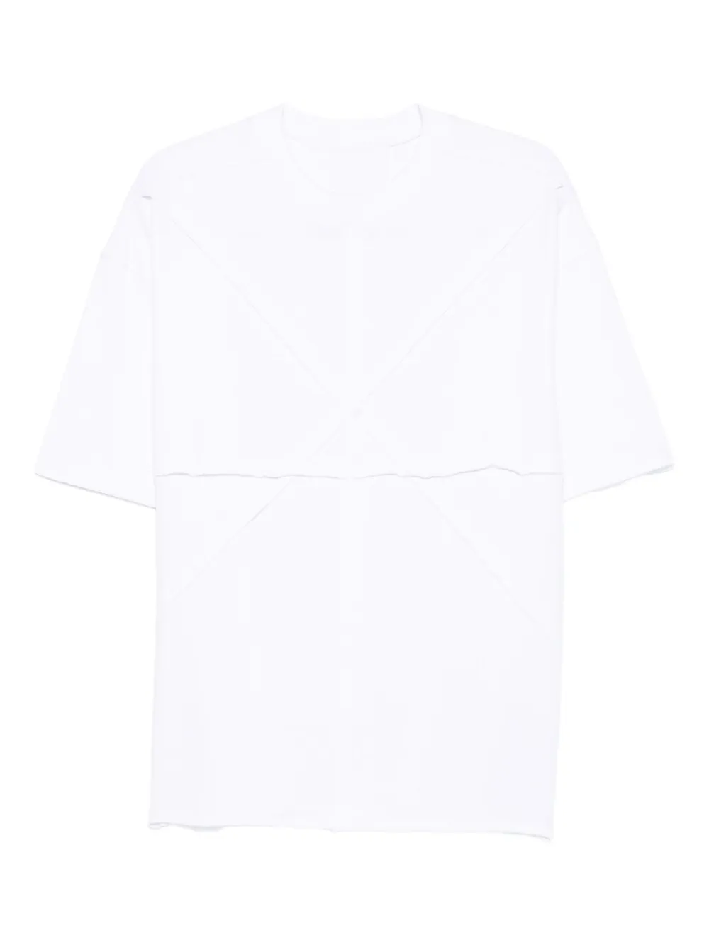 HAMZA short-sleeved raw-edge T-shirt | White | Image 1