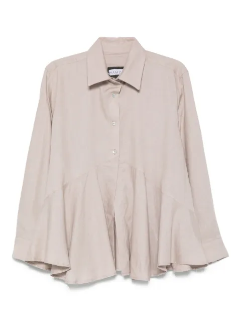 HAMZA Bali ruffled collared shirt