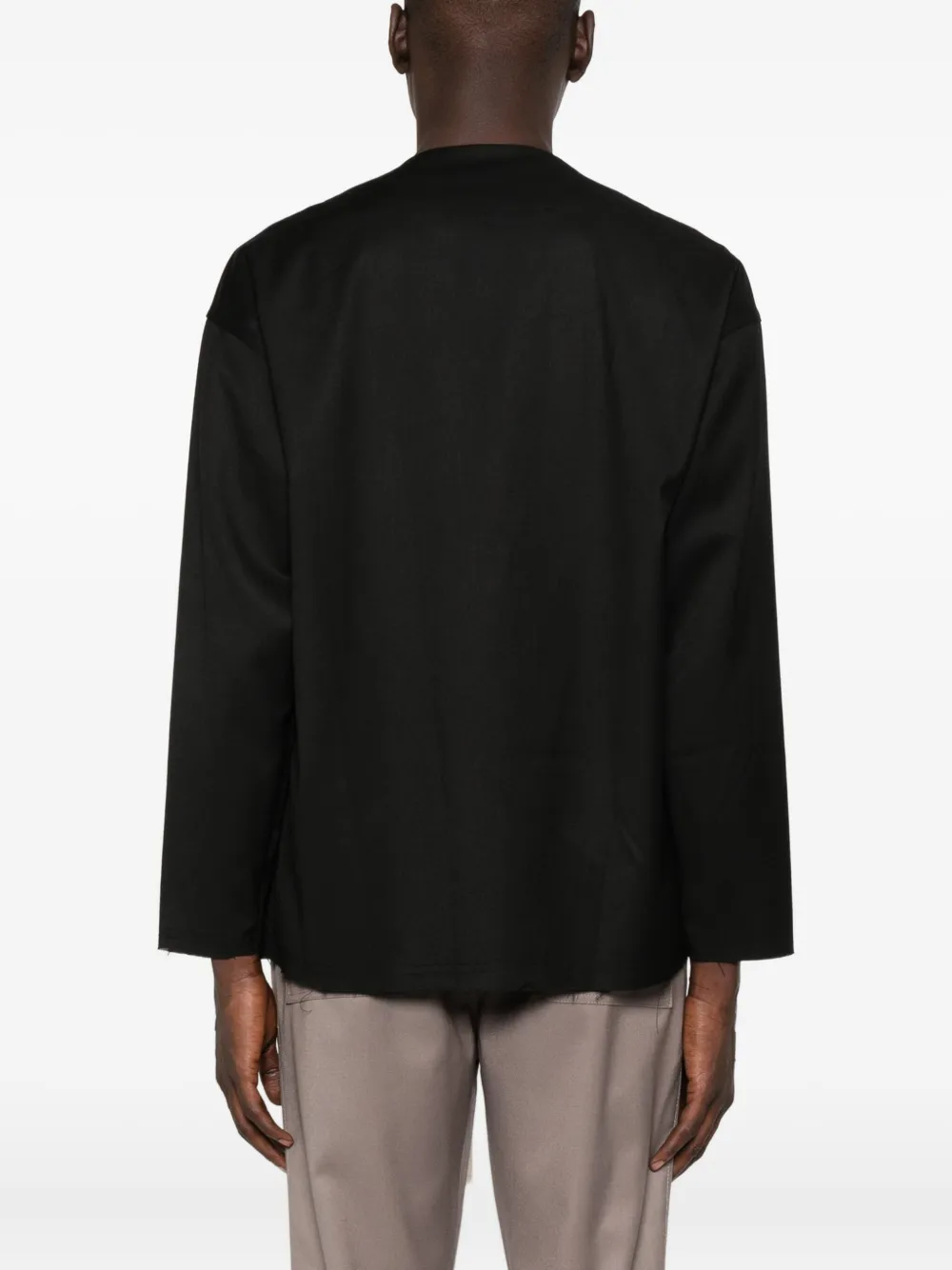 Hamza Twist-front Cardigan In Black