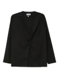 HAMZA twist-front cardigan - Black