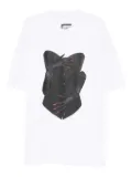 HAMZA corset print mini T-shirt dress - White