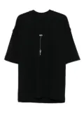 HAMZA Road embroidered cotton T-shirt - Black