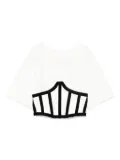 HAMZA Marsilia corset-detail top - White