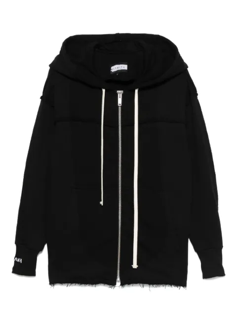 HAMZA frayed zip-up hoodie