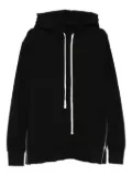 HAMZA Dark side-zip hoodie - Black