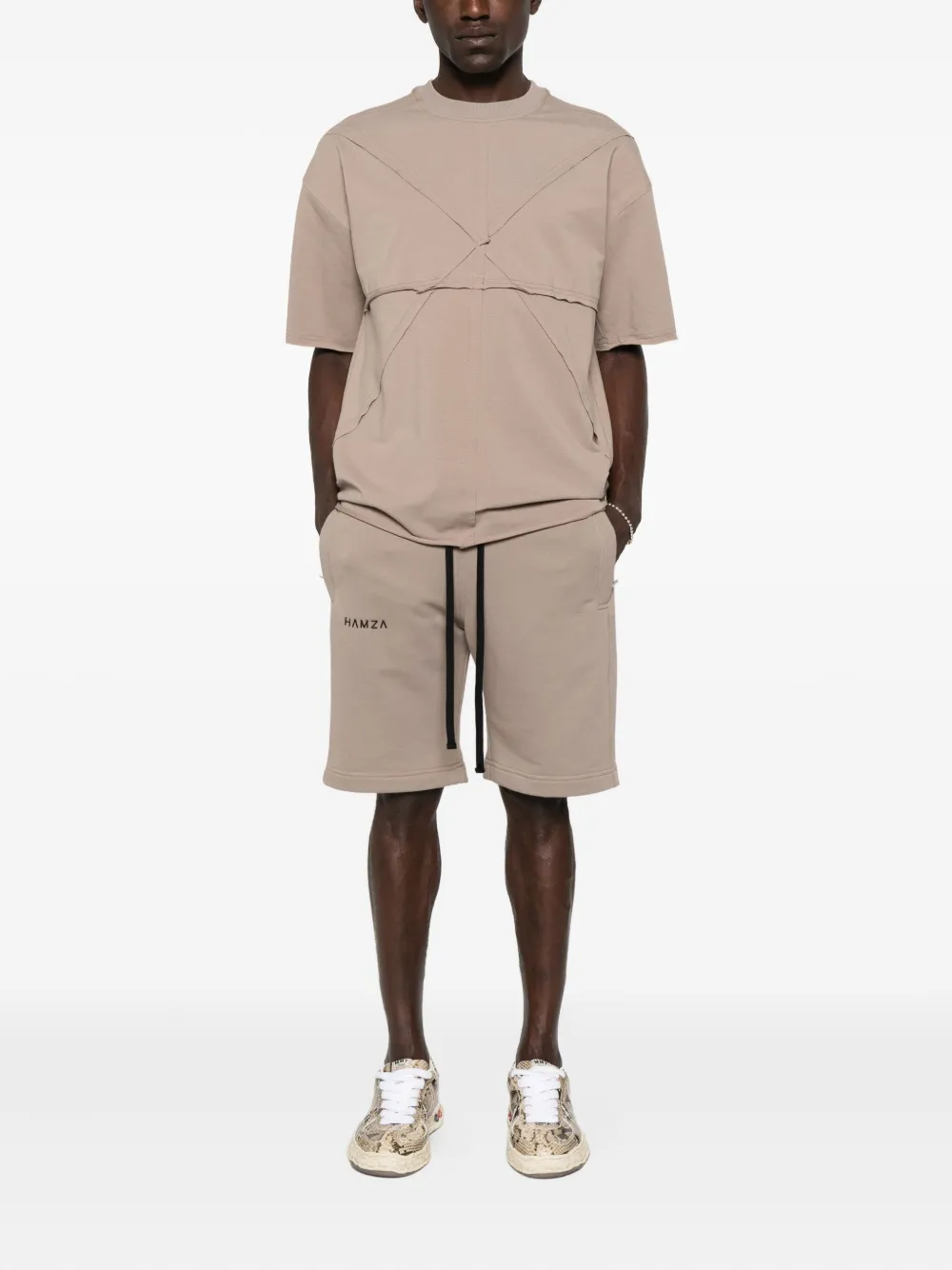 HAMZA Sicily short-sleeve T-shirt - Beige