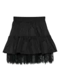 HAMZA ruffled lace-trimmed skirt - Black