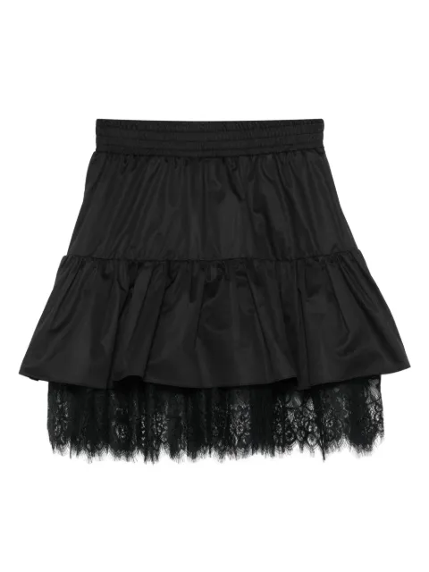 HAMZA ruffled lace-trimmed skirt